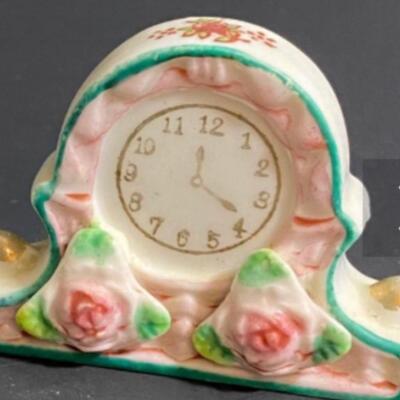 LOT 13: Vintage Occupied Japan Hand Painted  Clocks Figures