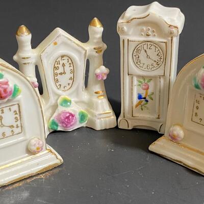 LOT 15: Vintage Occupied Japan  & K.I. Japan Miniature Clock Figures