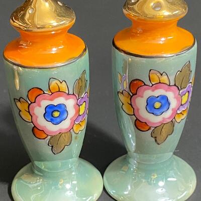 LOT 22: Luster Ware Hand Painted, Made in Japan Salt/Pepper Set & More