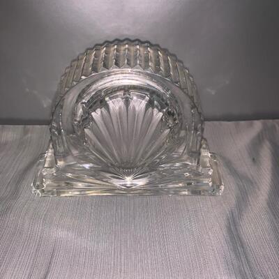Staiger glass bed side clock made in Germany