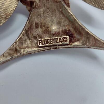 VINTAGE FLORENZA MALTESE CROSS BROOCH