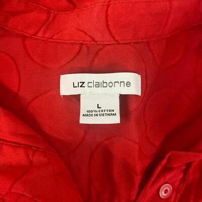 LIZ CLAIRBORNE - LIGHT & BRIGHT WOMENâ€™S DRESSY TOP - SIZE L