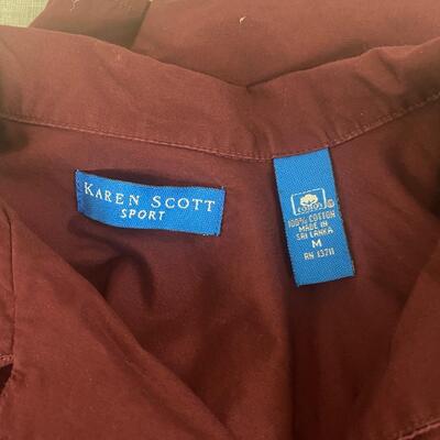 KAREN SCOTT SPORT - SIMPLE WOMENâ€™S BLOUSE - SIZE M