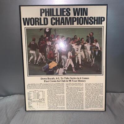 Philadelphia Phillies World Series Plaque