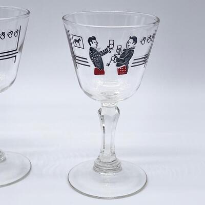 LIBBEY ~ Dickens Pickwick ~ Ten (10) Stemmed Cocktail Glasses