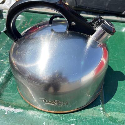 Vintage Paul Revere Stainless Steel Whistling Tea Pot