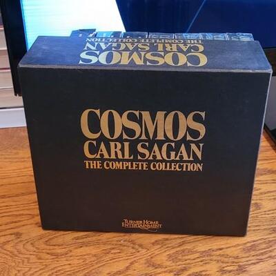 Lot 54: COSMOS Full VHS Set by Carl Sagan w/ Book