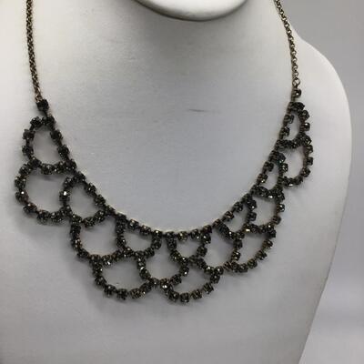 Black Rhinestone Necklace