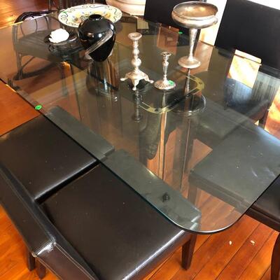 Absolutely Stunning High End Solid Crystal Dining Room Table.
