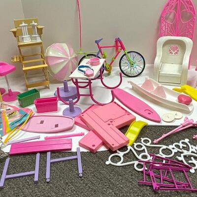 Barbie Playset Accessories Lot #2 - mix of pieces and parts of incomplete sets