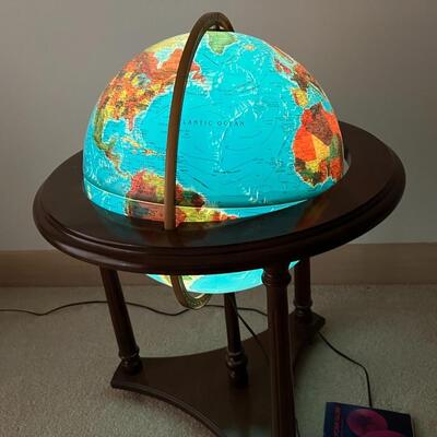 Vintage Replogle Illuminating Globe with Working Light