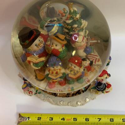 Large Musical Snowglobe â€œLet it snowâ€ - 8â€ wide x 8â€ high x 7â€ deep approx