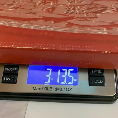 Vintage 1970s Mikasa Christmas Carol Crystal Canape Tray Frosted 15.5â€ long approx