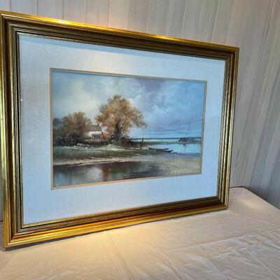 Circa 1870s William Christian Symons (1845-1911) Original Pastel Landscape Painting