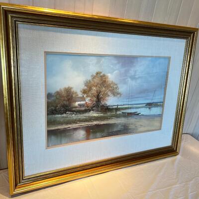 Circa 1870s William Christian Symons (1845-1911) Original Pastel Landscape Painting
