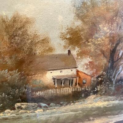 Circa 1870s William Christian Symons (1845-1911) Original Pastel Landscape Painting