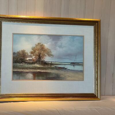 Circa 1870s William Christian Symons (1845-1911) Original Pastel Landscape Painting