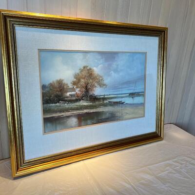 Circa 1870s William Christian Symons (1845-1911) Original Pastel Landscape Painting