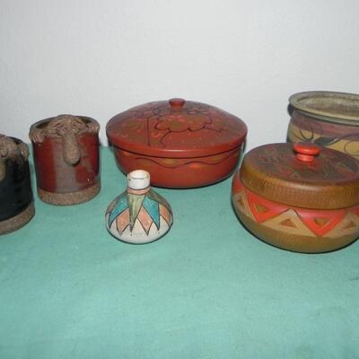 UNIQUE BOWL CONTAINERS WITH LIDS AND POTTERY VASE-CUPS-POT