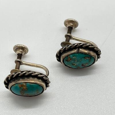 LOT 67: Vintage Sterling Silver Screwback & Clip-On Earrings