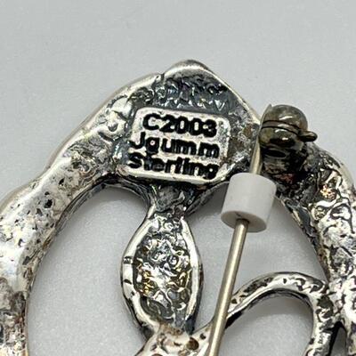 LOT 73: New Judy Gum Sterling Silver Brooch