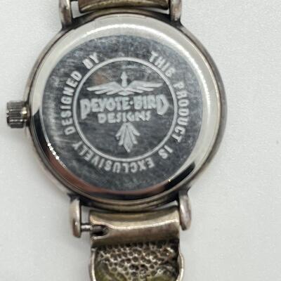 LOT 76: Raw Tumbled Gemstone Bookmark & Peyote Bird Watch (Needs Battery)