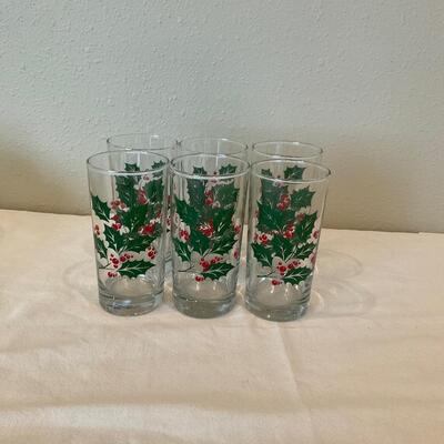 6 Mistletoe glasses