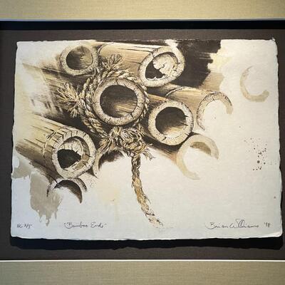 Rare Limited Edition Brian Williams Bamboo Ends Signed and Numbered HC 2/5 Lithograph Print