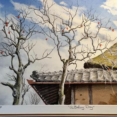 Very Rare Brian Williams A Balmy Day Trial Proof Handpainted Lithograph Print