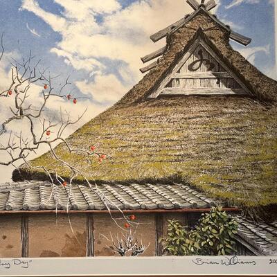 Very Rare Brian Williams A Balmy Day Trial Proof Handpainted Lithograph Print