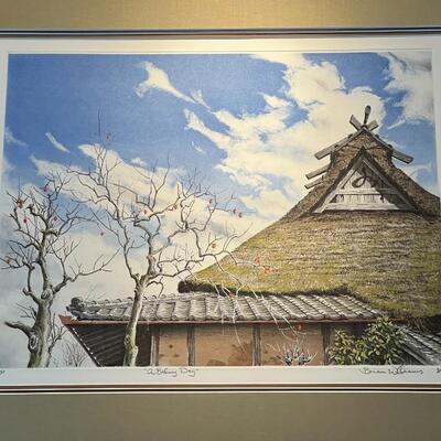 Very Rare Brian Williams A Balmy Day Trial Proof Handpainted Lithograph Print