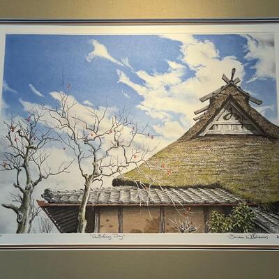 Very Rare Brian Williams A Balmy Day Trial Proof Handpainted Lithograph Print