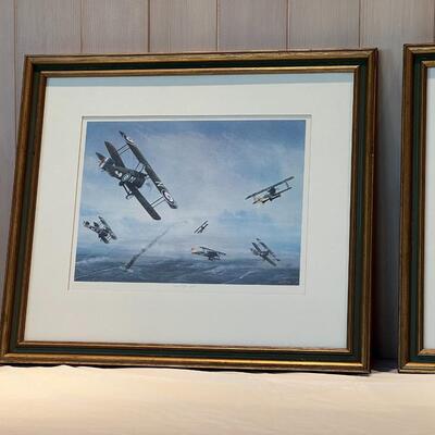 Lot of 4 Framed John McCoy WW1 Vintage 1974 Cessna Aircraft Company Plane Prints