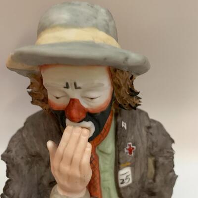 Emmett Kelly Jr Figurine by FLAMBRO - 8.5â€ long x 6.5â€ high approx