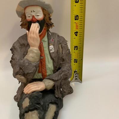 Emmett Kelly Jr Figurine by FLAMBRO - 8.5â€ long x 6.5â€ high approx
