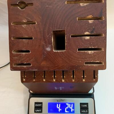 19 slot Wood Knife Block - 8.5â€ deep x 6â€ wide x 8â€ high approx