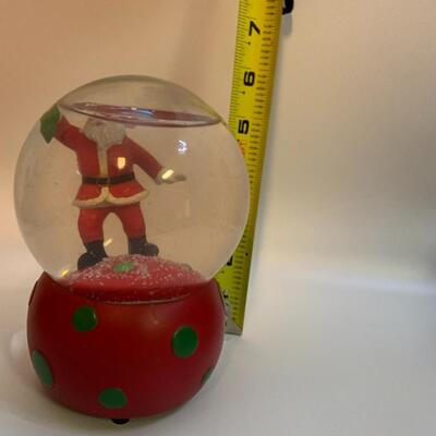 Santa Snow Globe 5.5â€ high x 3.5â€ diameter approx