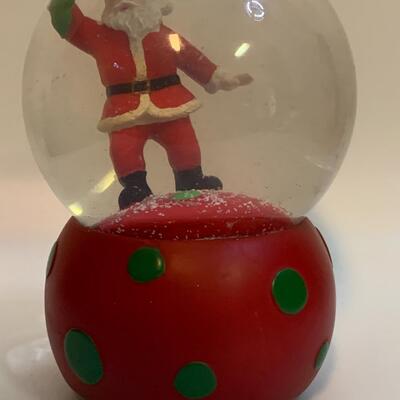 Santa Snow Globe 5.5â€ high x 3.5â€ diameter approx
