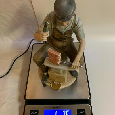 Vintage Hand Painted Ceramic Working Man Figurine Blacksmith Limited edition 94 of 166 - 8â€ tall x 5â€ wide approx