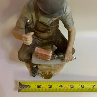 Vintage Hand Painted Ceramic Working Man Figurine Blacksmith Limited edition 94 of 166 - 8â€ tall x 5â€ wide approx