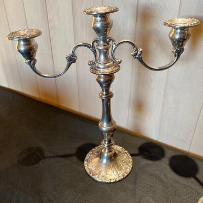 Pair of Antique Gorham Sterling Silver Candelabra Candlestick Holders