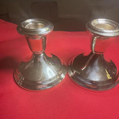 Pair of Sterling candle holders