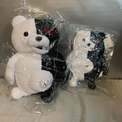 Cllayees black and white bear set monokuma plush