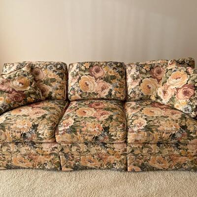 Vintage Quality Floral Fabric Sofa