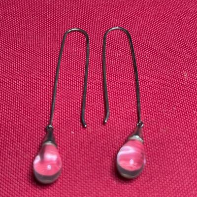 Moon stone / sterling earrings