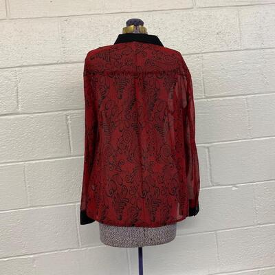 WORTHINGTON - SHEER WOMENâ€™S BLOUSE - SIZE L