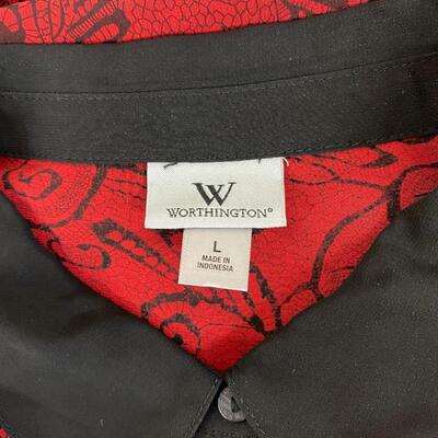 WORTHINGTON - SHEER WOMENâ€™S BLOUSE - SIZE L