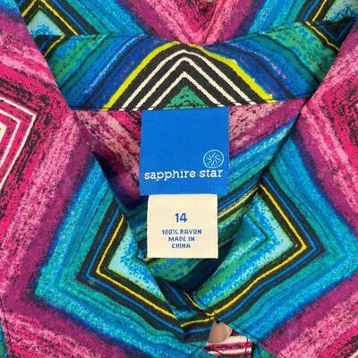 SAPPHIRE STAR - VIBRANT WOMENâ€™S TOP - SIZE 14