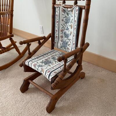 Charming Antique Children's Armchair Rocking Chair