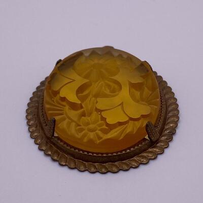Etched Floral Pendant